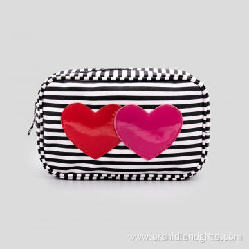 Stripe Casual Cosmetic Bag on Sale